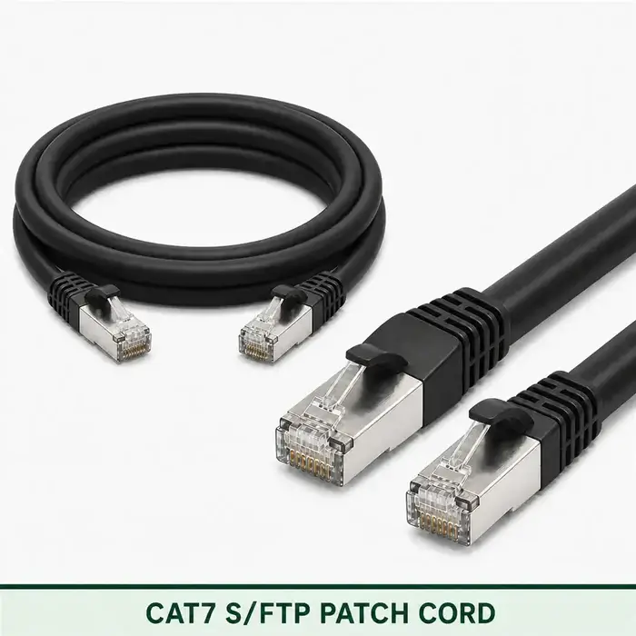 Cat7 S/FTP 7X3SMSLXXX Series | 23 AWG Network Patch Cord black color
