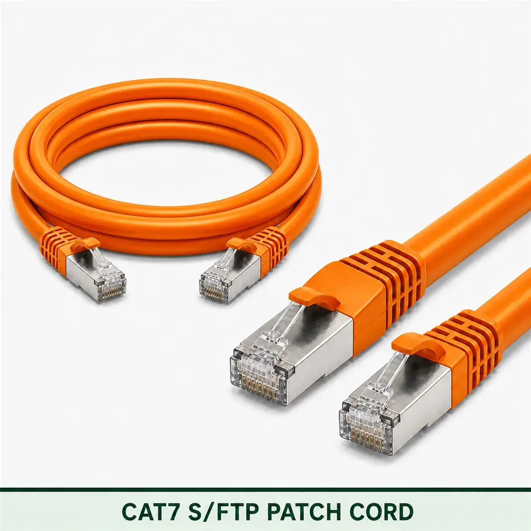 Cat7 S/FTP 7X3SMSLXXX Series | 23 AWG Network Patch Cord orange color Cat7 S/FTP 7X3SMSLXXX Series | 23 AWG Network Patch Cord orange color