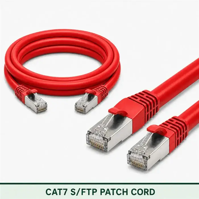 Cat7 S/FTP 7X3SMSLXXX Series | 23 AWG Network Patch Cord red color