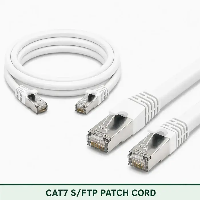 Cat7 S/FTP 7X3SMSLXXX Series | 23 AWG Network Patch Cord white color