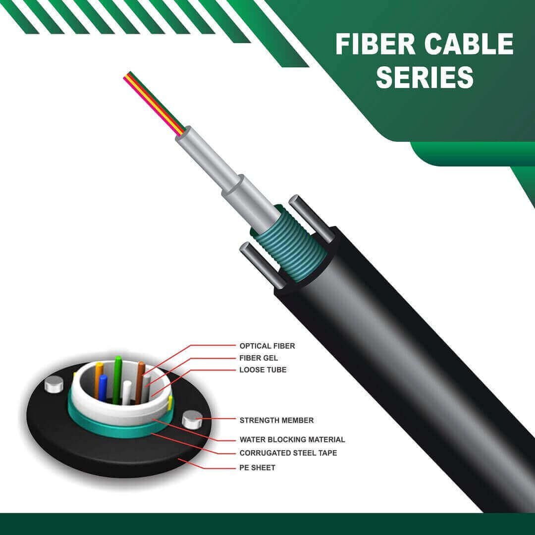 24 core fiber cable Armored Multi Core single mode G652D 24 core fiber cable Armored Multi Core single mode G652D